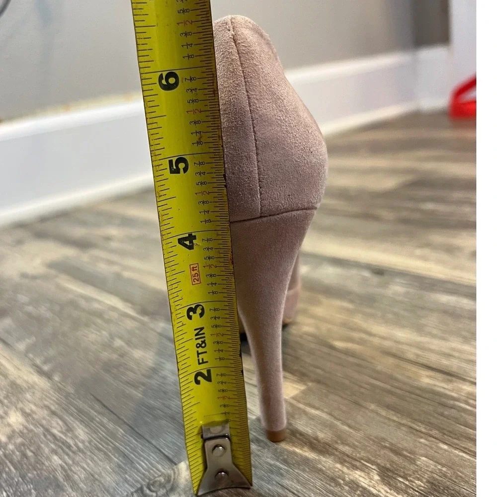 Vince Camuto Suede Ankle Booties Blush Taupe‎ Heel 8.5 Side Zip Stiletto